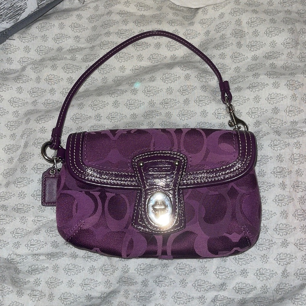 Small purple coach wallet